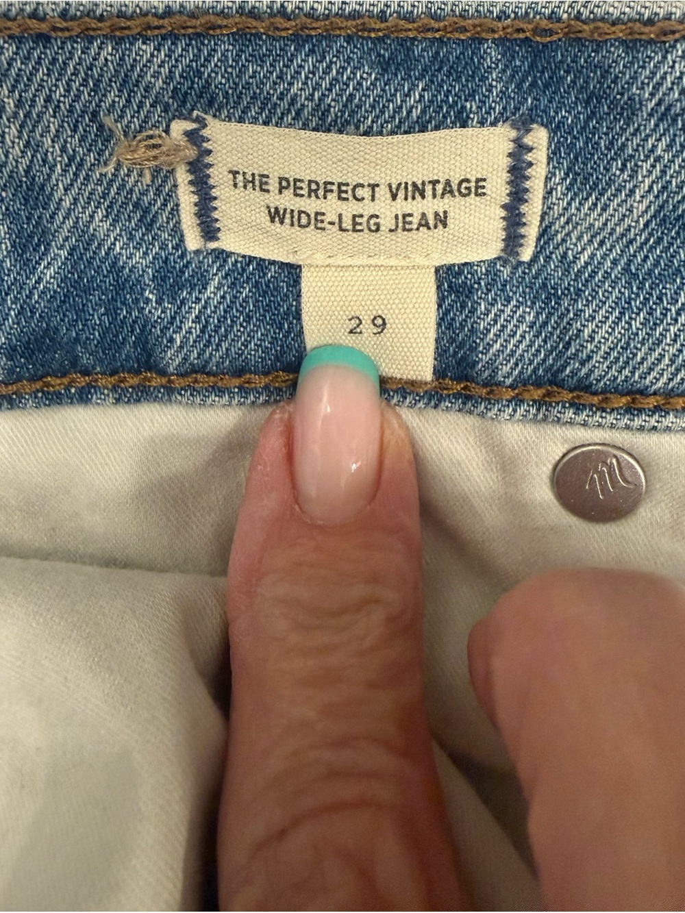 Madewell Light Blue Super Wide-Leg Jeans - Picture 4 of 6